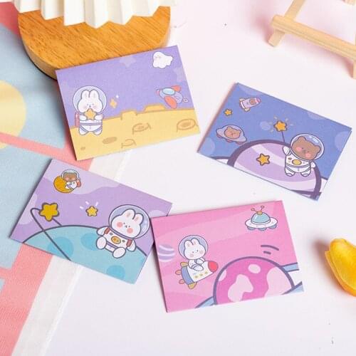 Birthday Card Blessing Thank Envelope Letter Paper Postcard Decoration Gift Tanabata Birthday Girly Style Cute Cartoon Bear