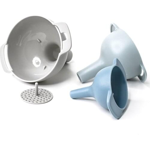 Funnels Set Multi-function Oil Water Spices Wine Flask Filter PP Plastic Portable 4-in-1 Funnel Strainer Kitchen Gadgets