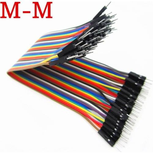 400 pcs New 20cm 2.54mm 1pin 1p-1p 1p-1p male to male jumper wire Dupont cable