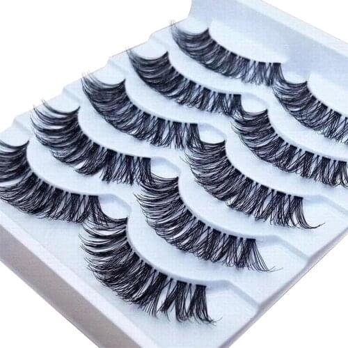 5 Pairs Natural long Eyelashes Makeup False Eyelashes Full Strip Lashes Mink Eyelashes Thick 3d Mink Lashes maquillaje faux cils