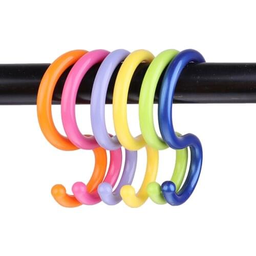 6Pcs Practical High Quality Bucket Hook S Shape Kitchen Hanger Clothes Hooks Plastic Hanging Hooks