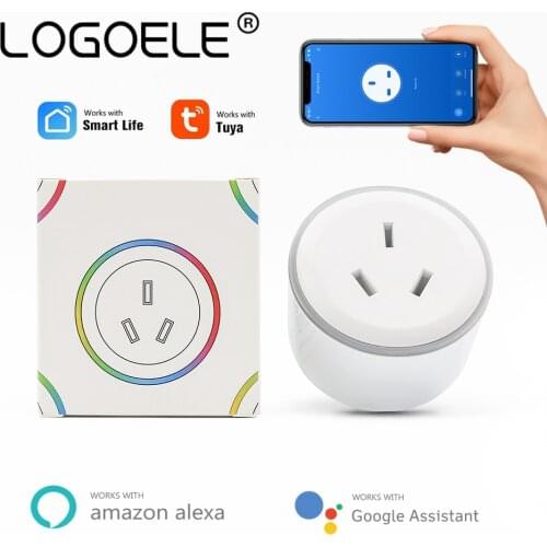 Australia Smart Plug WiFi Socket Tuya 10A Night Light Type New Zealand Argentina Plug Works With Alexa Google Home Mini