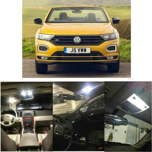 Auto Car Led Interior Lights For VW T-ROC Convertible ac7 Car Led interior dome lights bulbs for cars error free
