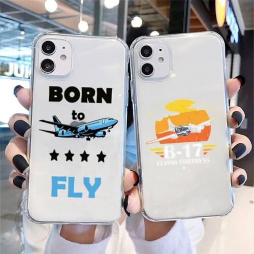 Aircraft Airplane Fly Travel In The Sky Phone Case For IPhone SE2 11 11Pro XS MAX XR 7 8 6 Plus 5 5S SE 12 Mini 12Pro Max