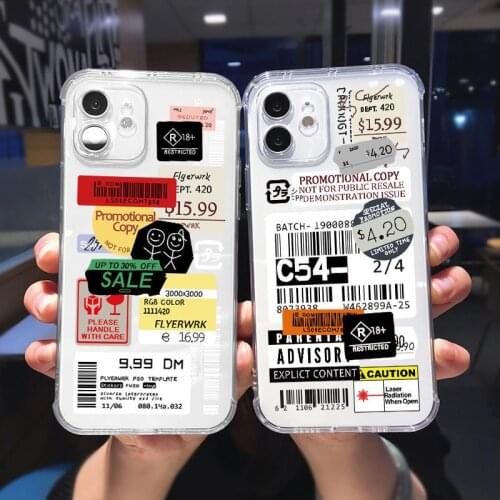 Fashion Cool Barcode Label Case for OPPO Reno 2Z 2F A3S X5S X7 7N 8 12E 31 33 53 Realme C1 X3 6s Pro Narzo Soft Silicone Cover