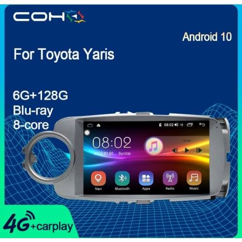 COHO For Toyota Yaris Navegador Gps Auto Car Multimedia Radio StereoAndroid 10.0 Octa core 6+128G