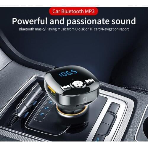 BC40Q FM Transmitter Aux Modulator Bluetooth Handsfree Car Kit Car Audio MP3 Player with 3.0A Quick Charge Dual USB Car Charger