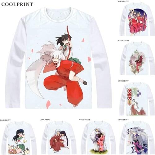 InuYasha Takahashi Rumiko T Shirt Inuyasha A Feudal Fairy Tale Men T-shirt Casual Vintage TShirt Printed Long Sleeve Shirts