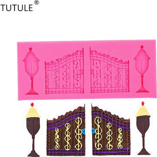 Gadgets - New paragraph fence door siliconemold cake Fondant baking cookie DIY handmade kitchen liquid silicone mold