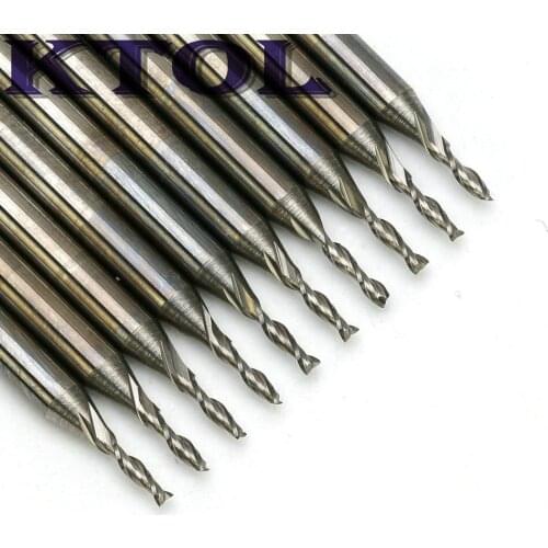10pcs/lot 3.175x1.5x6MM 2 Flute Solid Carbide End Mills for Wood CNC Milling Machine,Precision CNC End Mill Bit Engraver Cutter