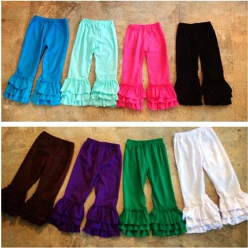 Red Girls Triple Ruffle pants Ruffle Leggings for toddler girls Baby pant with 3 ruffles Toddler ruffled pants