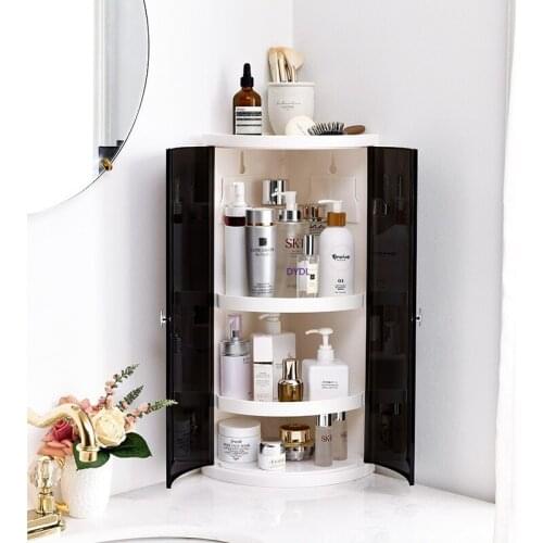 Creative Bathroom Corner Storage Shelf Kitchen Bathroom Door Storage Rack Plastic Triangle Organizing Rack Shelves for Wall