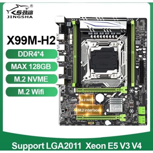 New Product X99 Motherboard Lga 2011-3 Socket Support E5 V3 V4 Cpu and 4*DDR4 ECC REG RAM With 2*PCIE-16X SSD M.2 NVME, Wifi