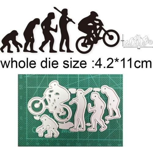 Evolution Man Cycling Metal Cutting Dies Stencils dies for DIY Scrapbooking dies Paper Craft Embossing Dies Craft Dies New 2021