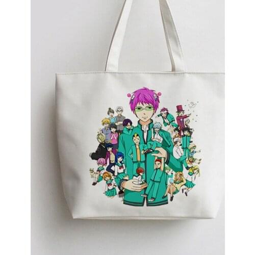 The Disastrous Life of Saiki K.saiki k plushie Saiki KusuO cosplay Single shoulder Bag Canvas bag bag hand kua bag School H