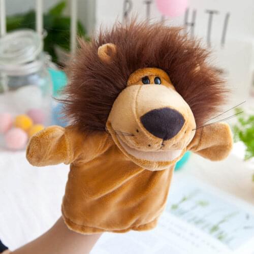 Animal Plush Hand Puppets Childhood Kids Cute Soft Toy Elephant Lione Monkey Shape Story Pretend Playing Dolls Gift For Children