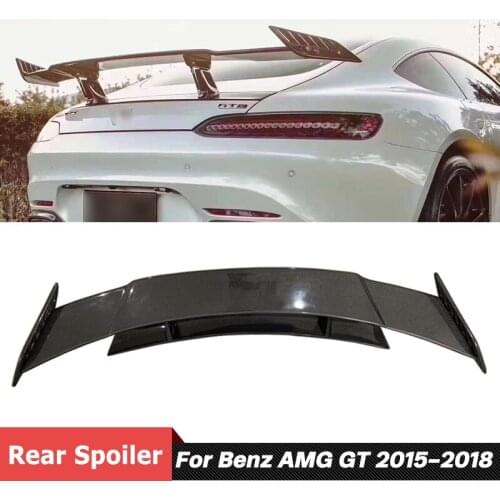 R Style Carbon Fiber Material Trunk Wing Rear Spoiler For Benz AMG GT Coupe Car 2015-2018