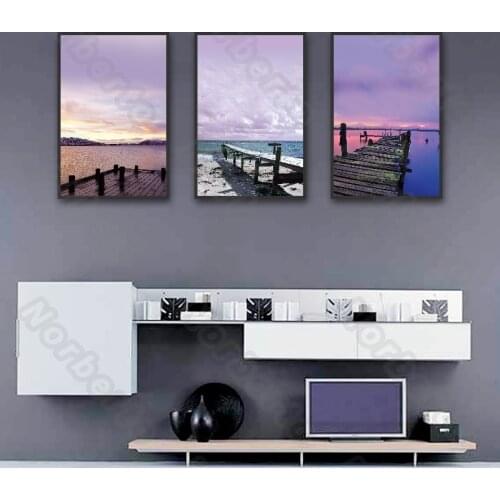 Modern Fashion City Canvas Painting Wall Poster Painting Night Scene At Nightfall for Living Room Sofa Background Decortion