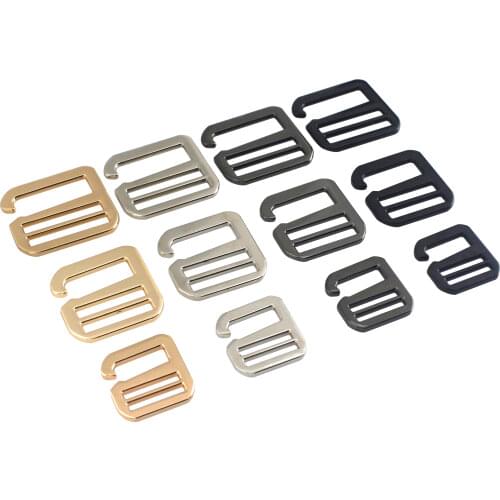 1pcs Metal Middle Center Bar Adjuster Buckle Fashion 6 word Hook Clasp for DIY Leather Craft Bag Backpack Shoulder Strap Belt