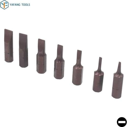 12Pcs/Set 25mm Magnetic Anti Slip Flat Head Screwdriver Bit 1/4" Hex Shank Air&Electric Screw Driver Bits Power Hand Tools