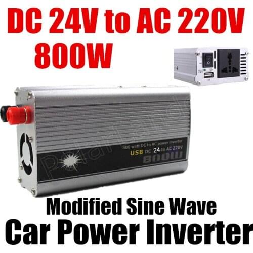 800W WATT DC 24V to AC 220V USB automotive Car voltage Power Inverter Adapter Charger Voltage Converter Transformer Universal