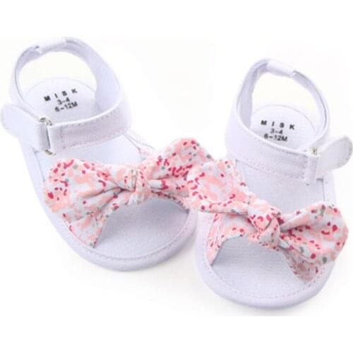 Baby Velcro Sandals Bowknot Toddler Shoes Baby Sandals Non-slip Soft Sole Baby Shoes