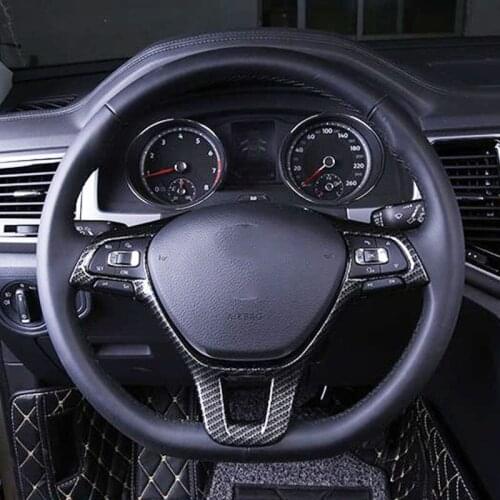 For Teramont Atlas 2017 2018 ABS Matte and Carbon fibre Car rear package steering wheel Cover Trim car styling accessories 1pcs