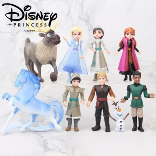 Disney Frozen 2 Snow Queen Elsa Anna PVC Action Figure Olaf Kristoff Sven Anime Dolls Figurines Kids Toy Children Gift