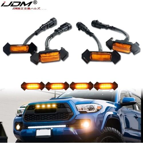IJDM 6000K White/amber 12v Front Grille Lighting For car 2016-2020 Toyota Tacoma w/TRD Pro Grill ONLY Front Grille Lighting DRL