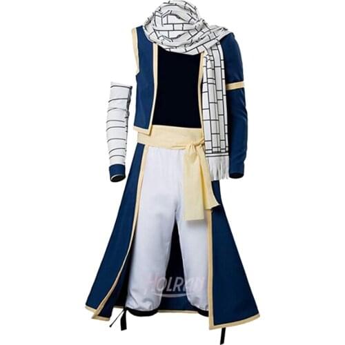 Fairy Tail 3 New Season Natsu Cosplay Costume Natsu Dragneel Suit Full Set Halloween Party Dress uniform Costume
