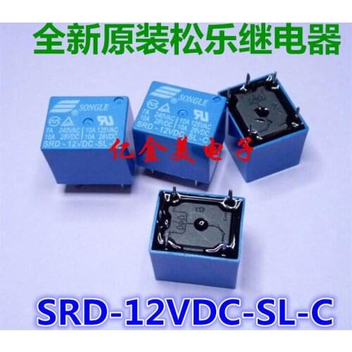The new original relay SRD-12VDC-SL-C a conversion 5-pin 10A250VAC