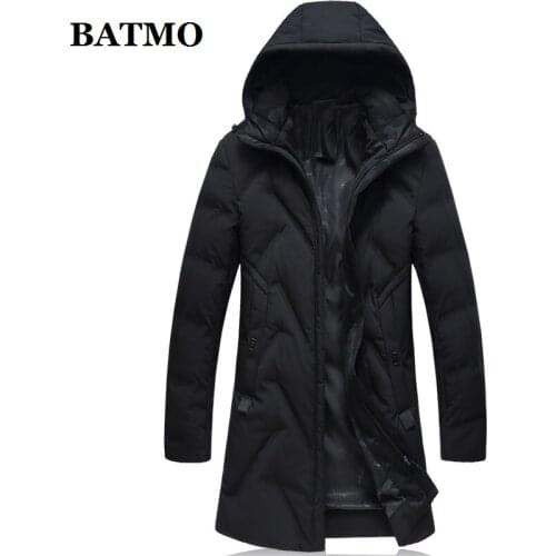 BATMO 2019 new arrival winter high quality 90% white duck down hooded jackets men,mens winter warm coat,plus-size L-4XL 8823