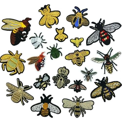 Bees Iron on Patches for Clothes Patch Embroidery Appliques for Clothing Cute Patch Clothing Thermoadhesive Patches