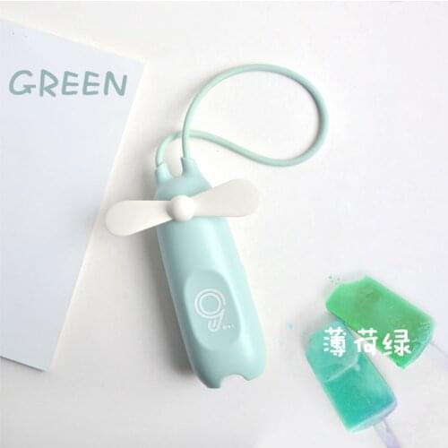 Rechargeable USB small fan mini portable student dormitory office hand-held electric fan bedside desktop fan cute cartoon FAN-6