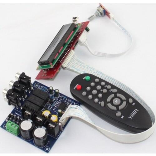 PGA2311U remote control volume Pre-amplifier board / three input switch / signal switching pre finished board