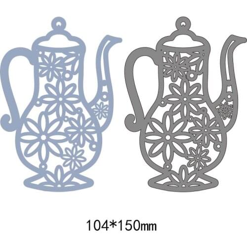 Drinkware teapot frames Metal steel Die Cuts frames Cutting Dies For DIY Scrapbooking Photo Album Embossing paper Cards Crafts