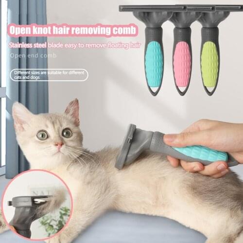 Hair Removal Comb for Dogs Cat Detangler Fur Trimming Dematting Deshedding Brush Grooming Tool For matted Long Hair Curly Pet