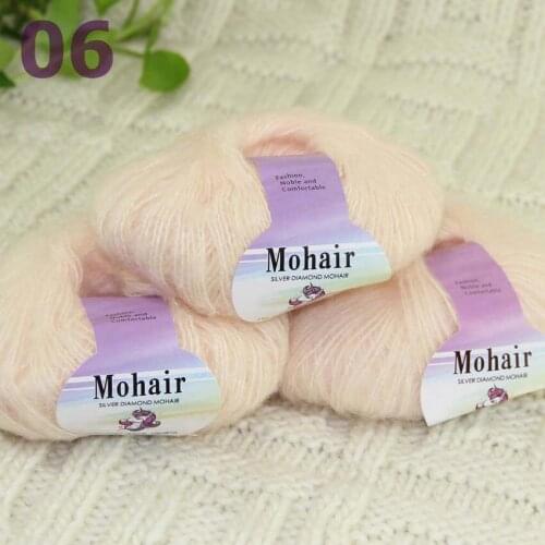 Sale New 3BallsX25g Luxury Soft Mohair Warm Wrap Shawl Hand Knit Crochet Yarn 291-06 Stone