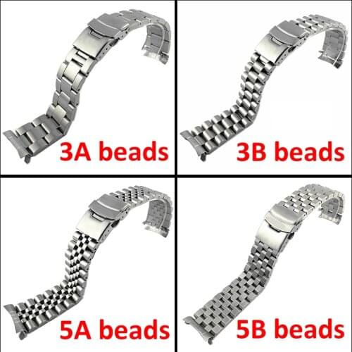 Watch Accessories Band Watch Bracelet Chain 22mm Solid Stainless Arc Watch Strap for Seiko Abalone SRP773 SRP775 SRP777 SRPA21