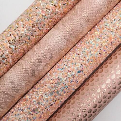 PINK Chunky Glitter Canvas Sheet, 8"x11" Glitter Sheets, Faux Leather Sheet, Chunky Glitter Hair Bow & Earring Fabric XM018