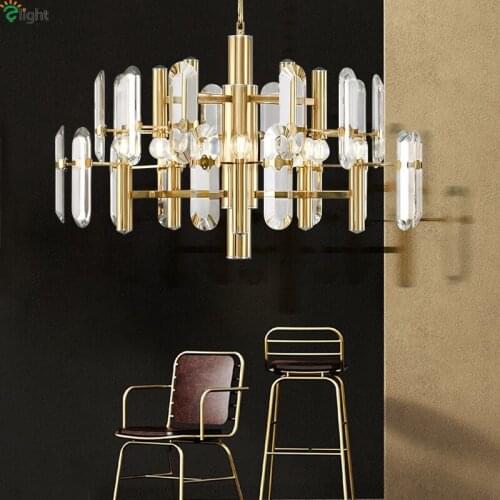 Modern Lustre Crystal Led Pendant Chandeliers Lighting Living Room Led Pendant Lights Dining Room Bedroom Hanging Lamp Fixtures