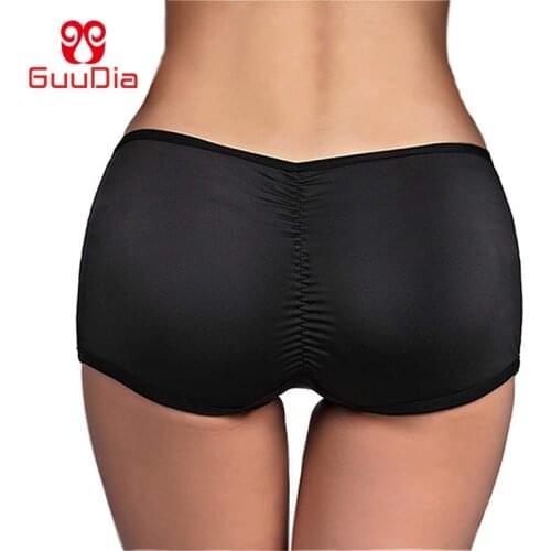 GUUDIA Low Waist Padded Enhancer Peach Butt Shapers Butt Lifter Hip Enhancer Control Panties Seamless Women Body Shapers Women