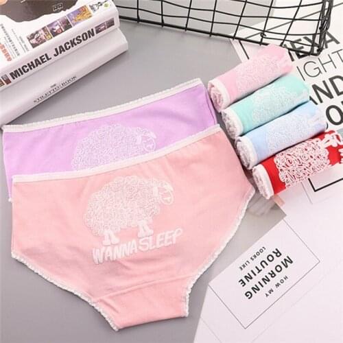 7 Pcs Cotton Underwear for Girls 2019 New Children Soft Panties Teenages Candy Color Briefs TWY-921-1-7P