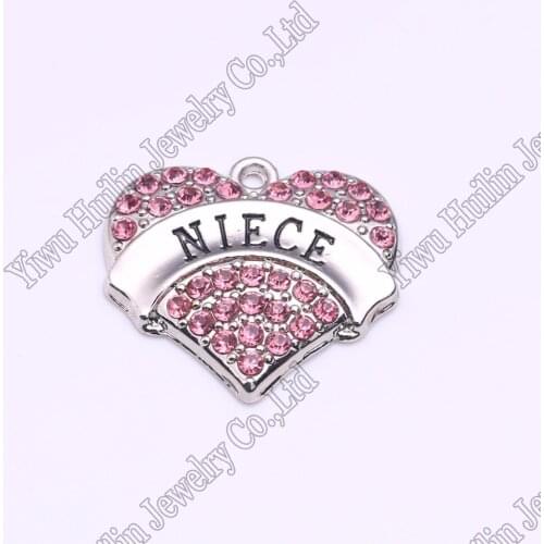 Heart NIECE crystal Word Heart Dangle Sports Fitness Pendant