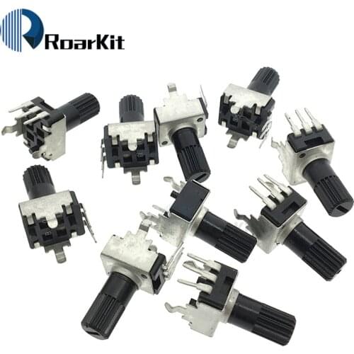 100PCS/LOT RV09 Vertical Adjustable Potentiometer 1K 2K 5k 10K 20K 50K 100K 1M 0932 9 Type 3pin Seal Potentiometer