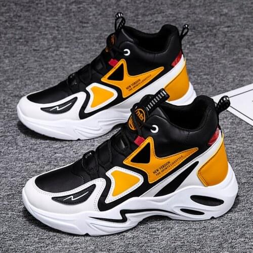 High Top Fashion Sneakers For Men High Quality Comfortable Men Casual Shoes Outdoor Hard-Wearing Leisure shoes Trendy Men Shoes