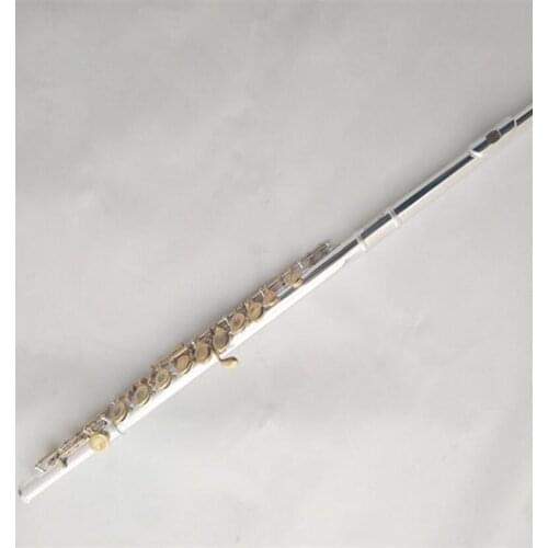 JUPITER Cupronickel Silver Plated Tube Gold Buttons Flute Professional C Tune Musical Instrument 17 Holes Open Flute With E Key