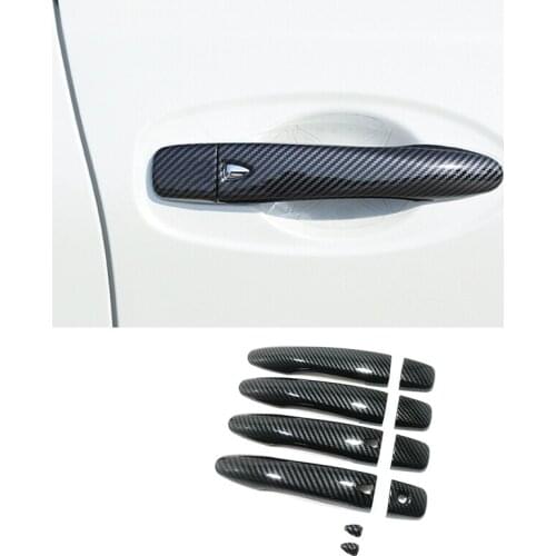 For Nissan X-Trail T32 Rogue 2014-2020 ABS Carbon fiber Car Door Protector Handle Decoration Cover Trim Car Accessories Styling