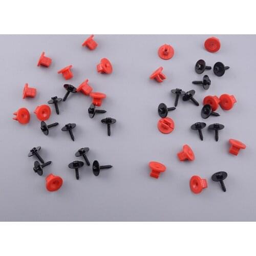40pcs Undertray Guard Engine Under Cover Grommets & Screws Fixing Clips Car Fit For Ford Focus C-MAX