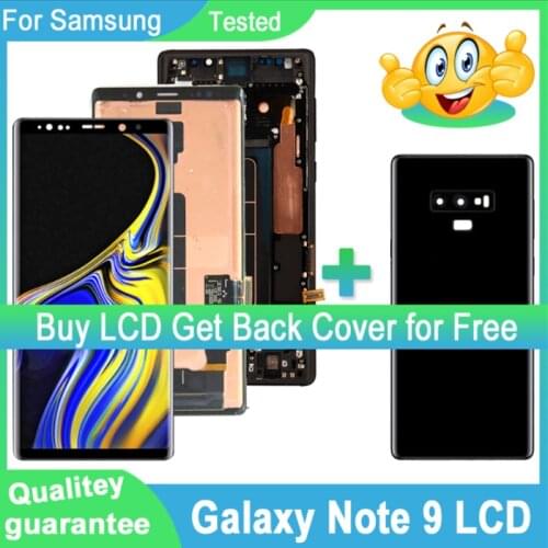 For Samsung Galaxy Note 9 LCD Display Touch Screen Digitizer Assembly Repair Part For Samsung Galaxy Note9 N960F with Back Cover